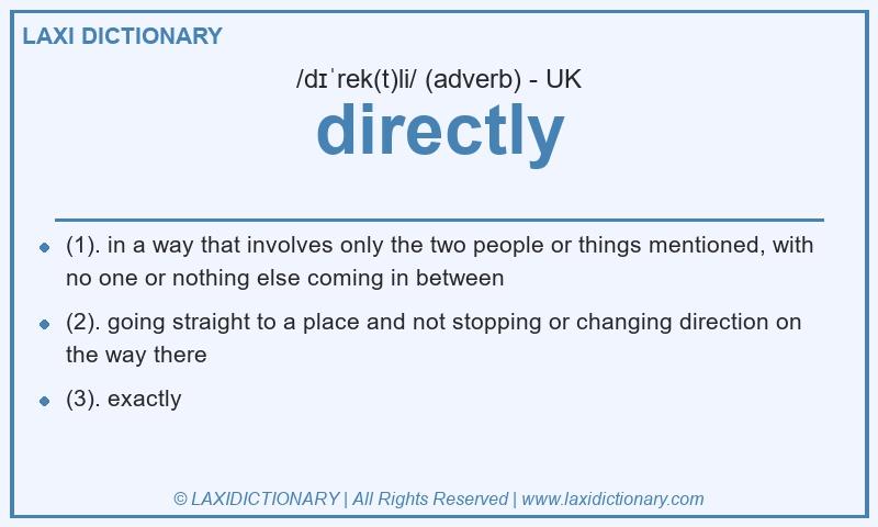 Definition directly in British English
