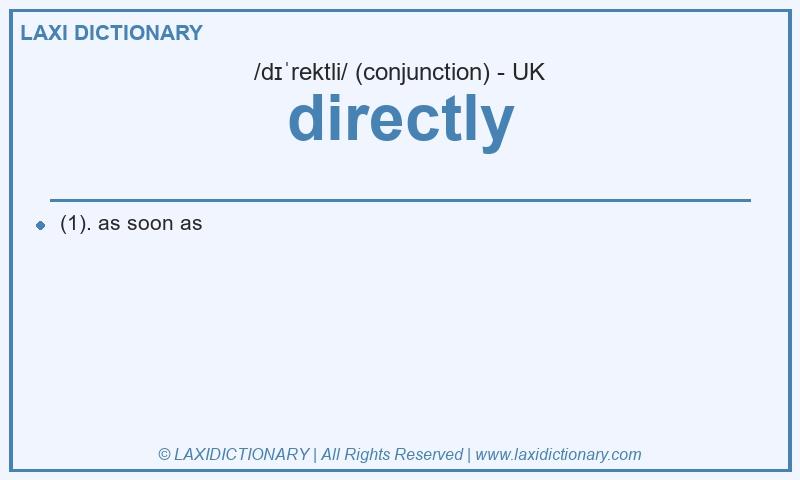Definition directly in British English