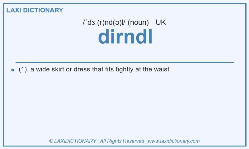 Definition dirndl in British English