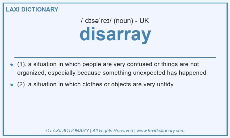 Definition disarray in British English
