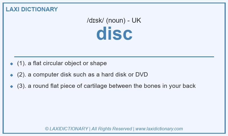 Definition disc in British English