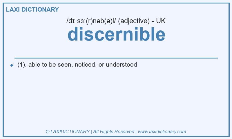 Definition discernible in British English