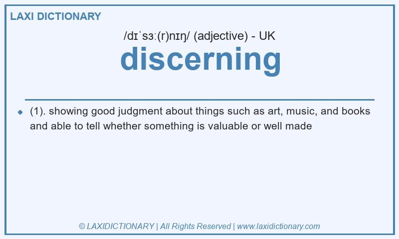 Definition discerning in British English