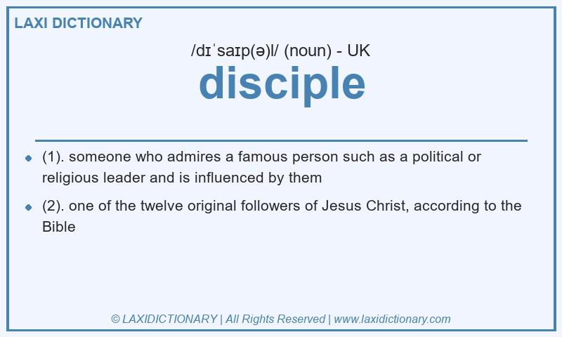 Definition disciple in British English