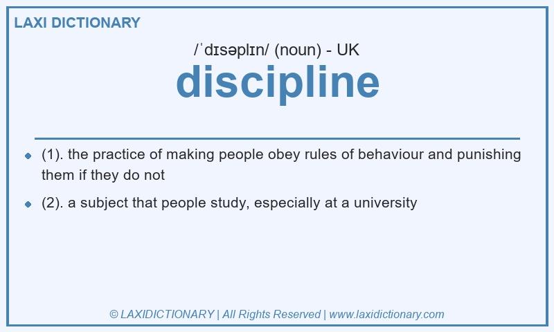 Definition discipline in British English