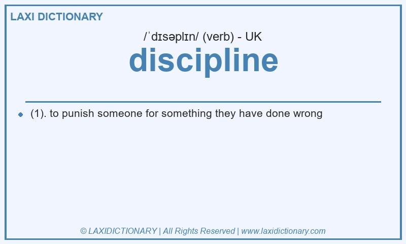 Definition discipline in British English