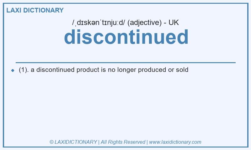 Definition discontinued in British English