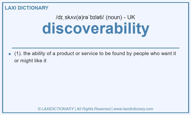 Definition discoverability in British English
