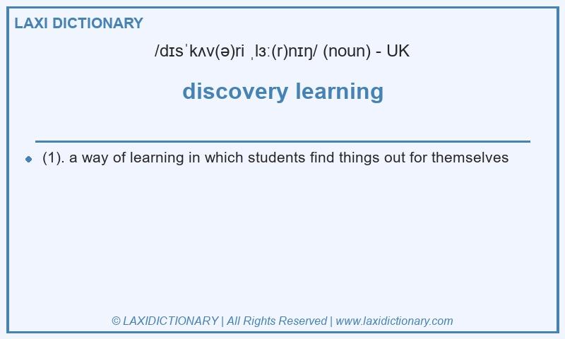 Definition discovery learning in British English