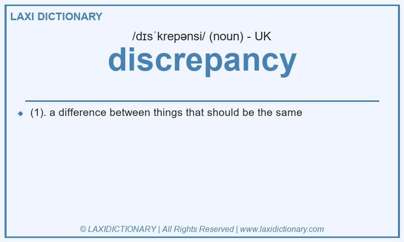 Definition discrepancy in British English