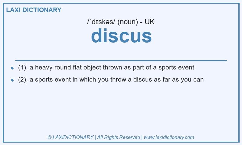 Definition discus in British English