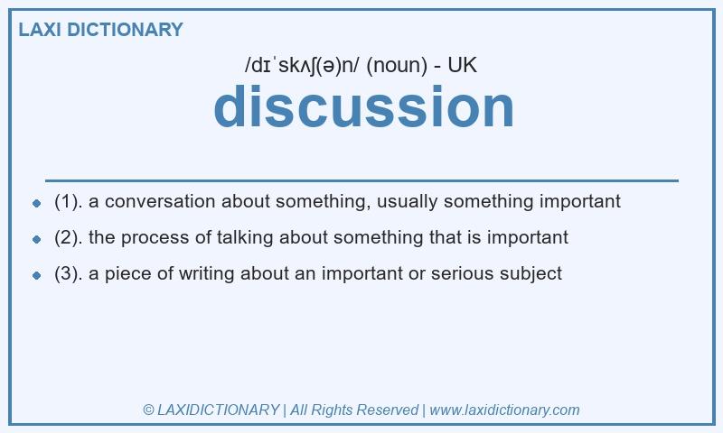 Definition discussion in British English