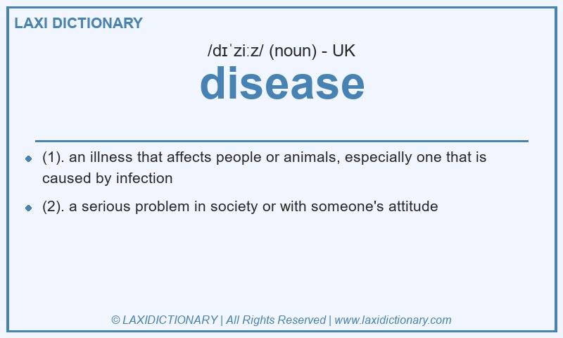 Definition disease in British English