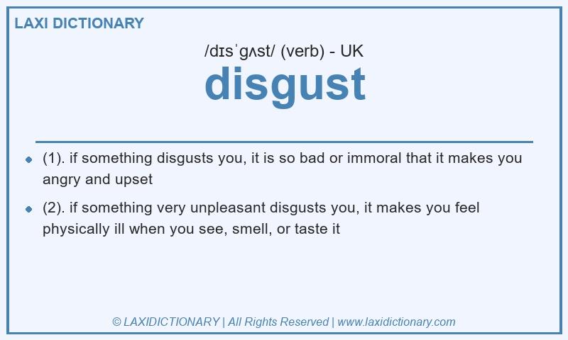 Definition disgust in British English