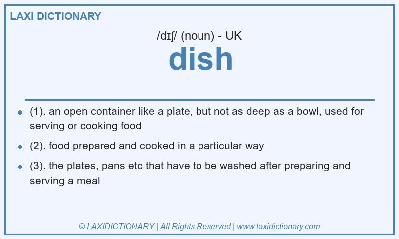 Definition dish in British English