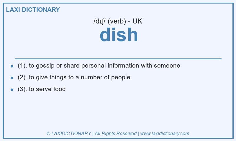 Definition dish in British English