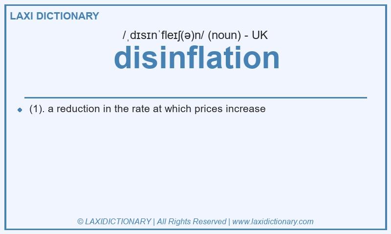 Definition disinflation in British English