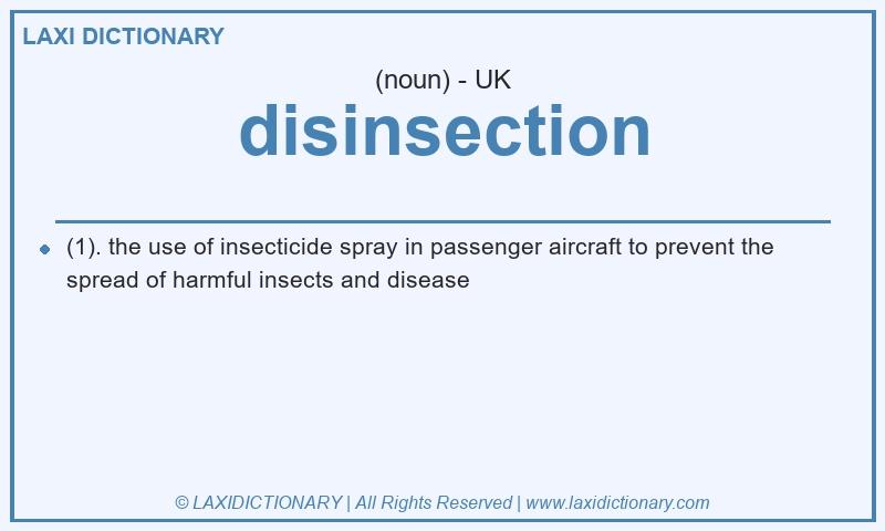 Definition disinsection in British English