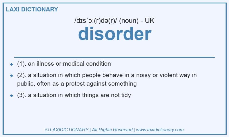 Definition disorder in British English