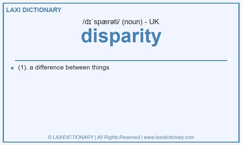 Definition disparity in British English