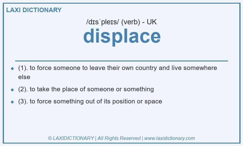 Definition displace in British English