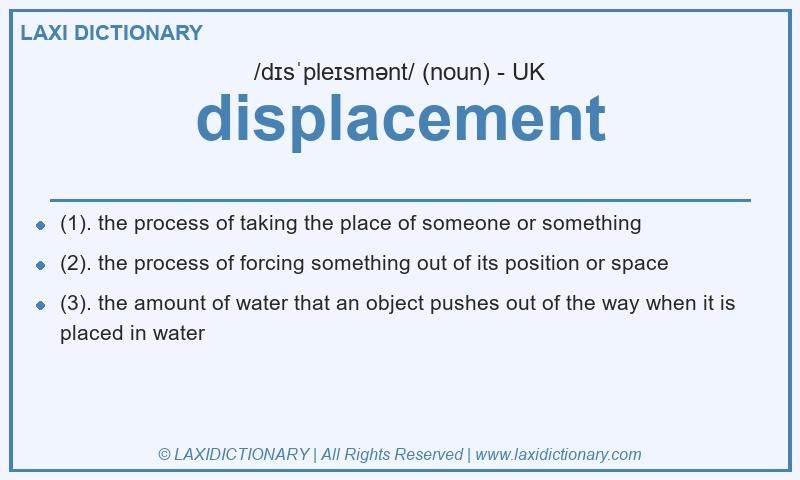 Definition displacement in British English