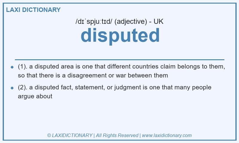 Definition disputed in British English