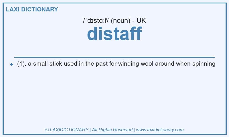 Definition distaff in British English