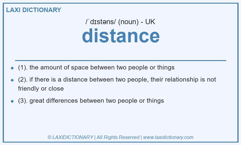 Definition distance in British English