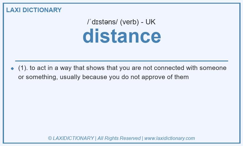 Definition distance in British English