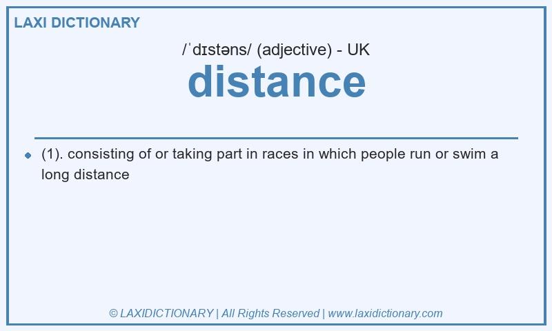 Definition distance in British English