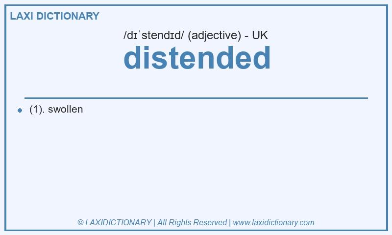Definition distended in British English