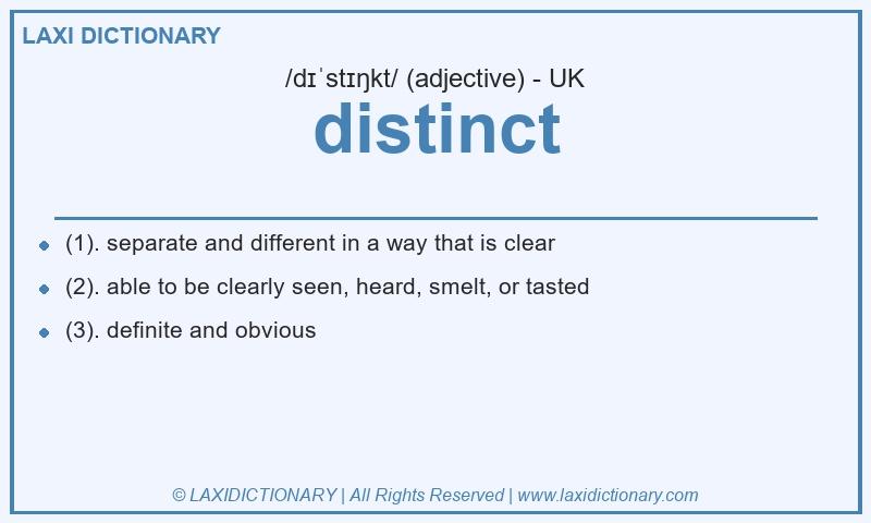 Definition distinct in British English
