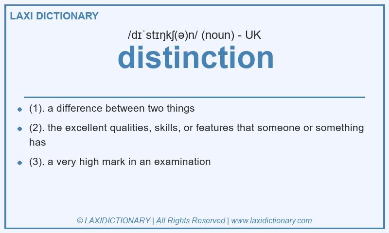 Definition distinction in British English