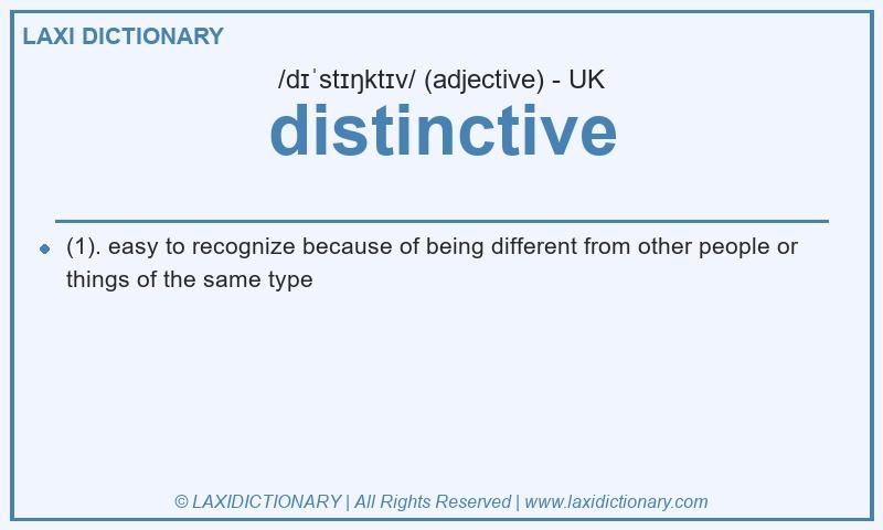 Definition distinctive in British English