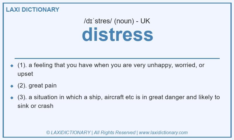 Definition distress in British English