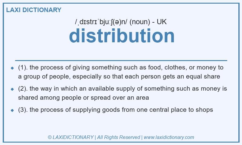 Definition distribution in British English