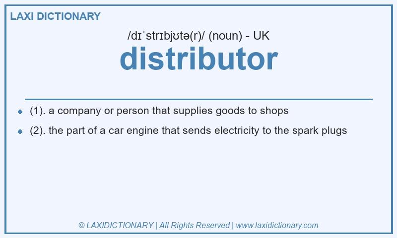 Definition distributor in British English