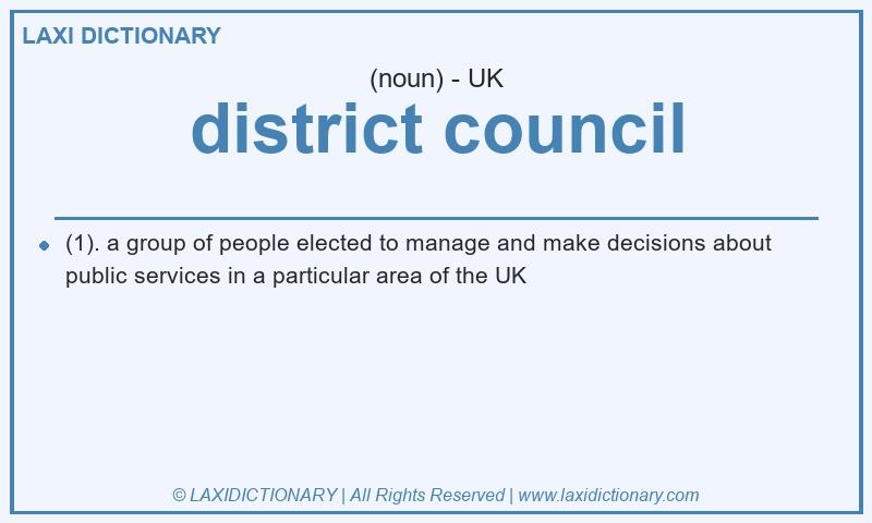 Definition district council in British English