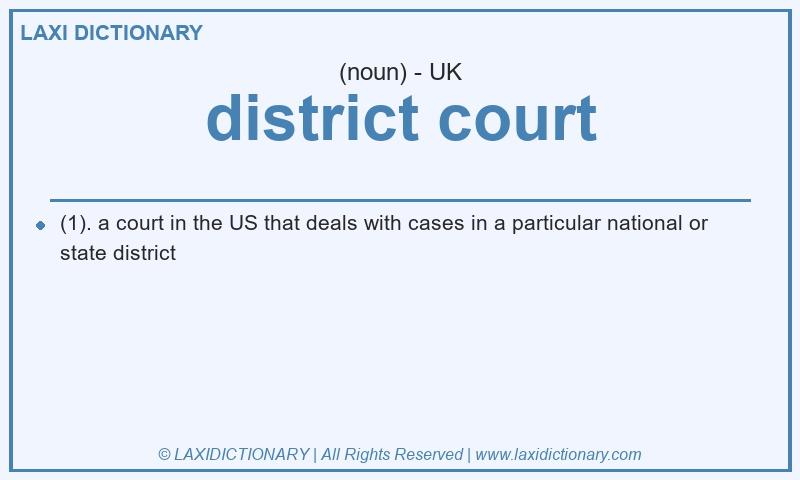Definition district court in British English