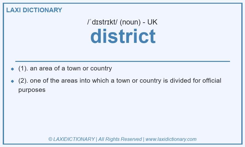 Definition district in British English