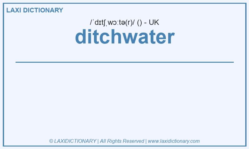Definition ditchwater in British English