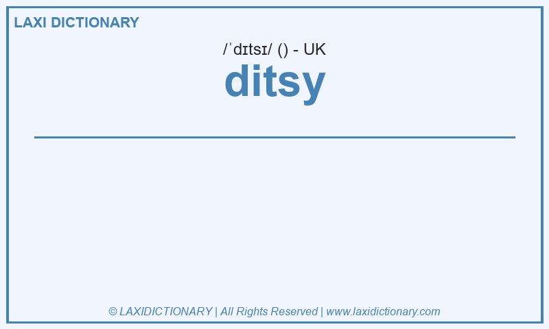 Definition ditsy in British English