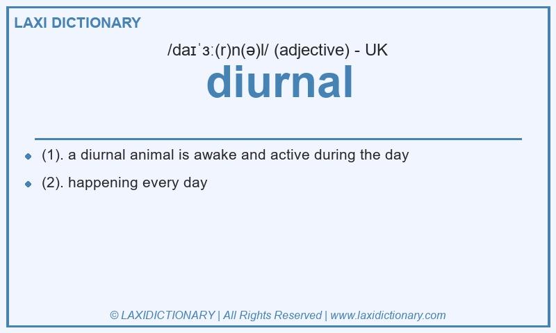 Definition diurnal in British English