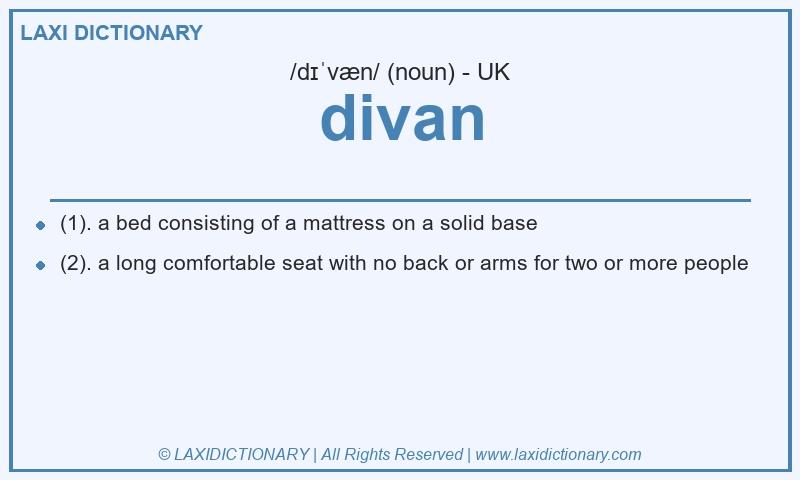 Definition divan in British English