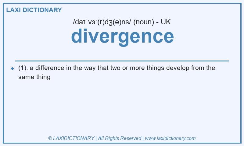 Definition divergence in British English