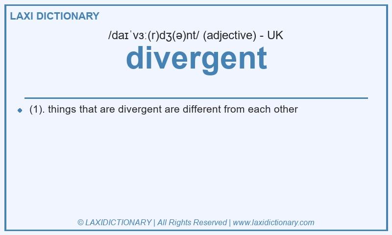 Definition divergent in British English
