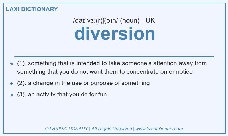 Definition diversion in British English