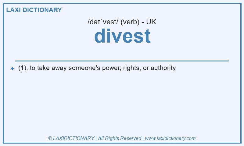 Definition divest in British English