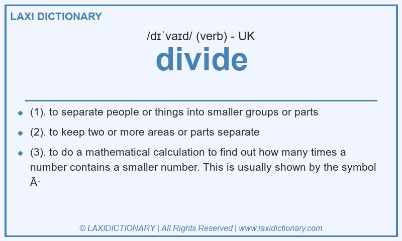 Definition divide in British English